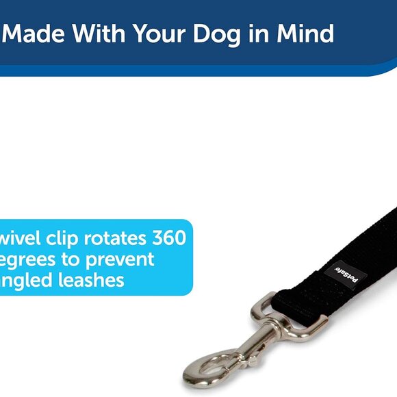 Black PetSafe Nylon Dog Leash Small, Medium and Large Dogs – 3/4" x 4' - Picture 2 of 3